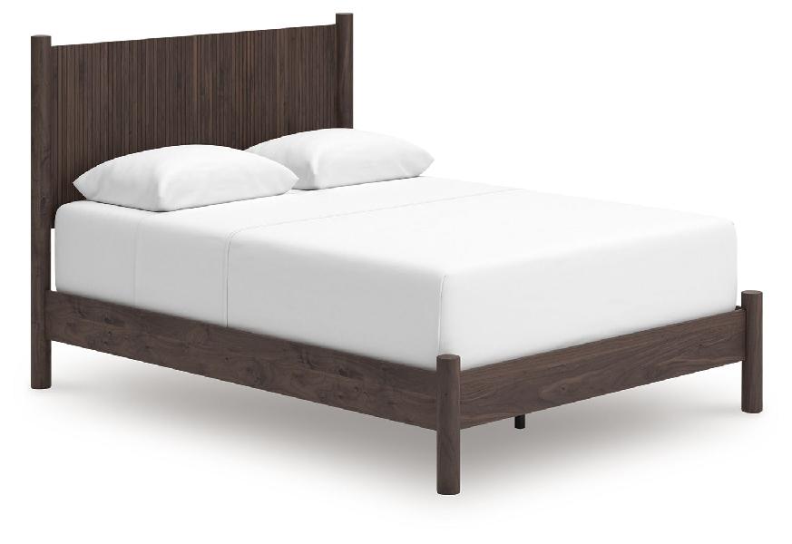 Image of Pamytta - Queen Panel Bed - Brown