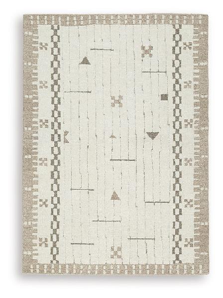 Image of Dot - 5' x 7' Rug - Cream / Brown / Taupe