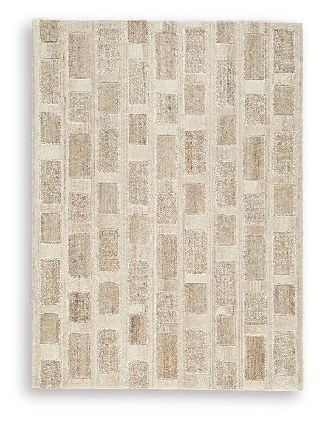 Image of Lisgrove - 5' x 7' Rug - Tan / Brown / White