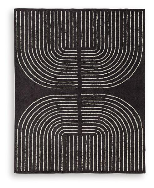 Image of Eldonmore - 8' x 10' Rug - Black / Ivory
