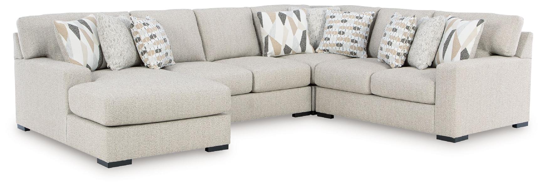 Image of LaureLGrove - 4-Piece Sectional With LAF Corner Chaise - Pebble