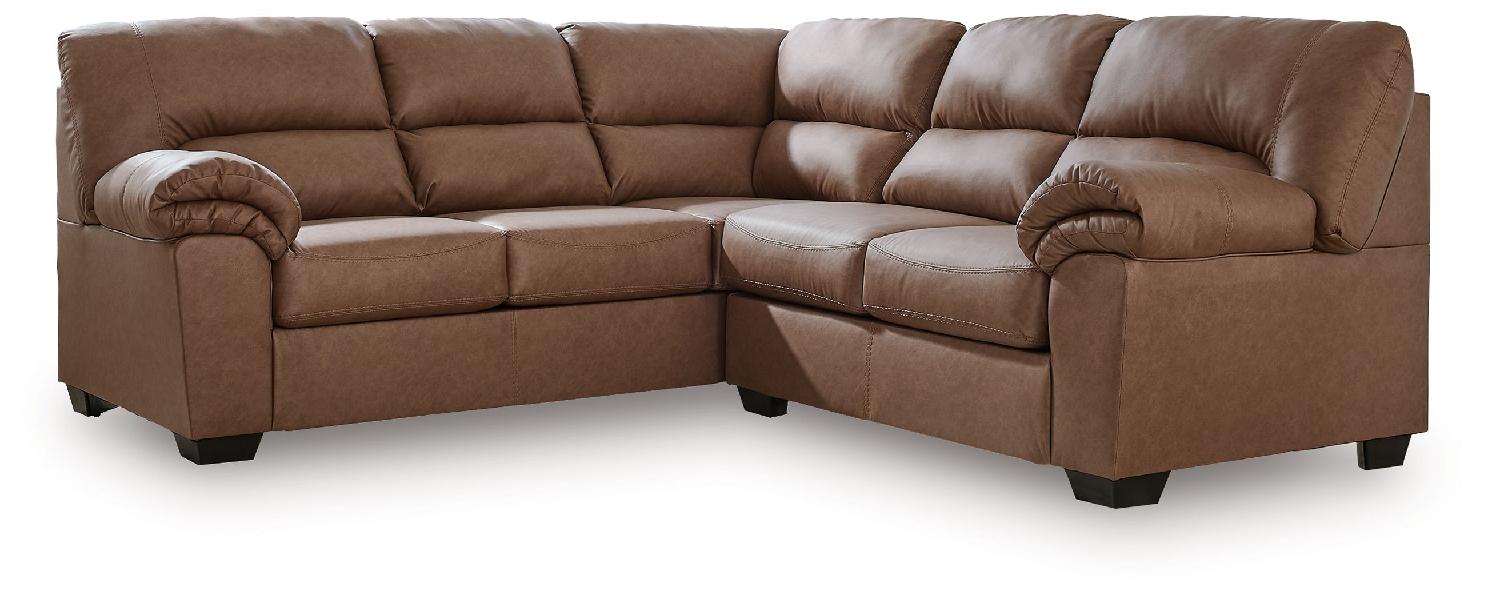 Image of WillowBend - 2-Piece Sectional With LAF Sofa With Corner Wedge - Caramel