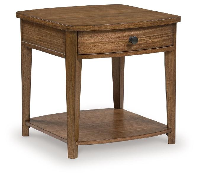Image of Burkbyer - Rectangular End Table - Brown