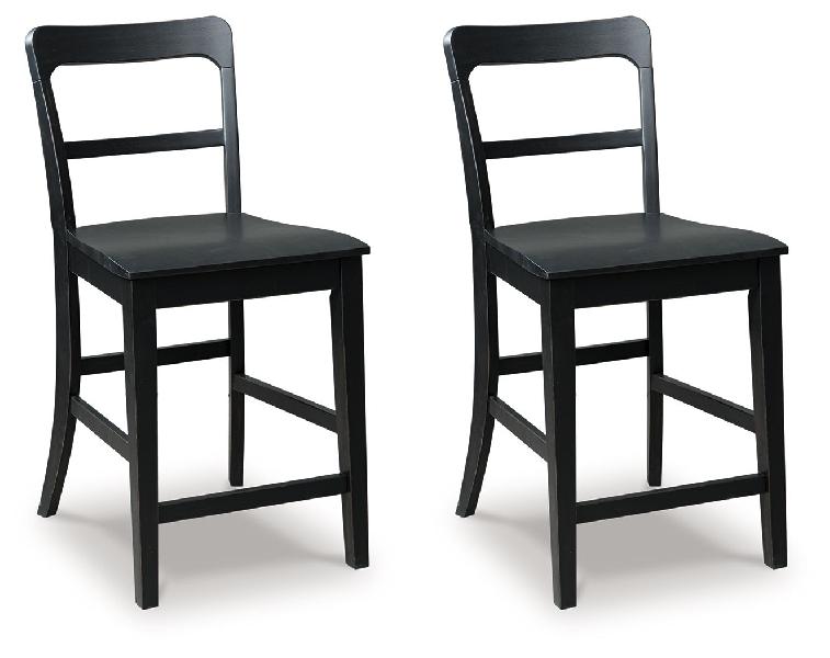 Image of Greddinton - Barstool (Set of 2) - Black