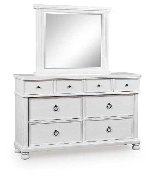 Image of Rowlenstown - Dresser And Mirror - Antique White