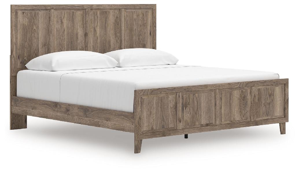 Image of Rusticott - King Panel Bed - Brown
