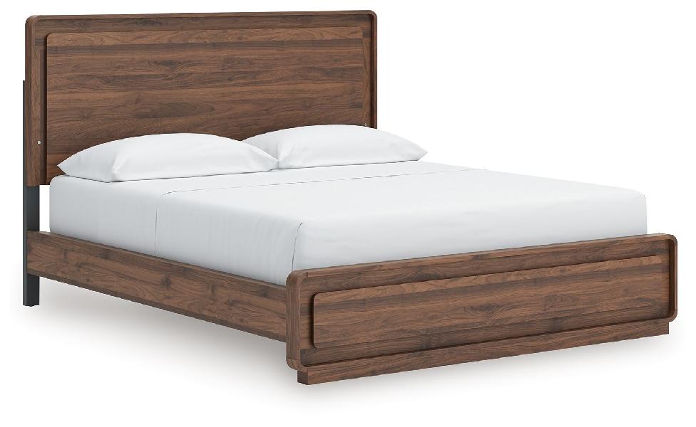 Image of Fortlorn - California King Panel Bed - Walnut Brown