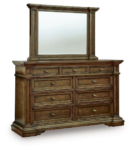 Image of Frantanna - Dresser And Mirror - Brown