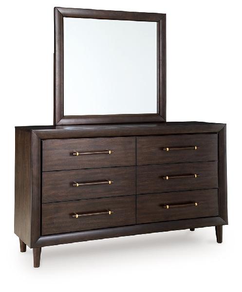 Image of Dantenton - Dresser And Mirror - Merlot
