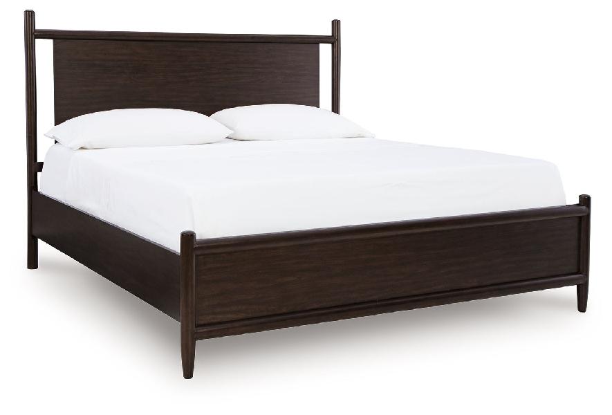 Image of Dantenton - California King Panel Bed - Merlot
