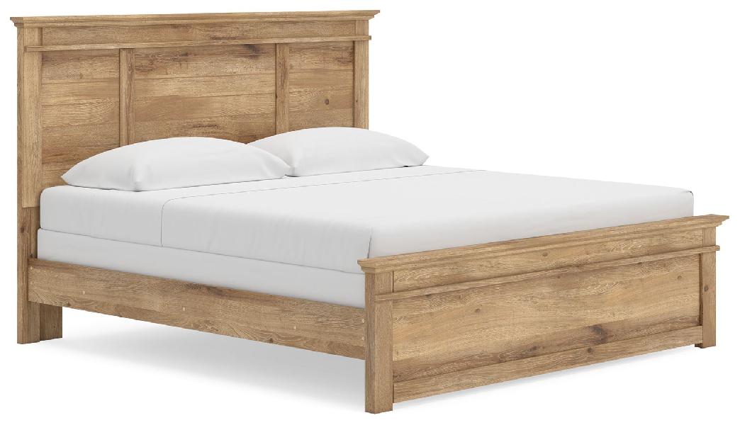Image of Makidern - King Panel Bed - Tan