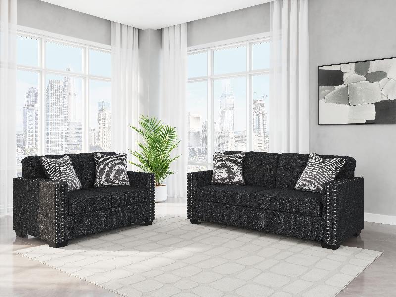 Image of Jasmine Peaks - 2 Pc. - Sofa, Loveseat - Coal