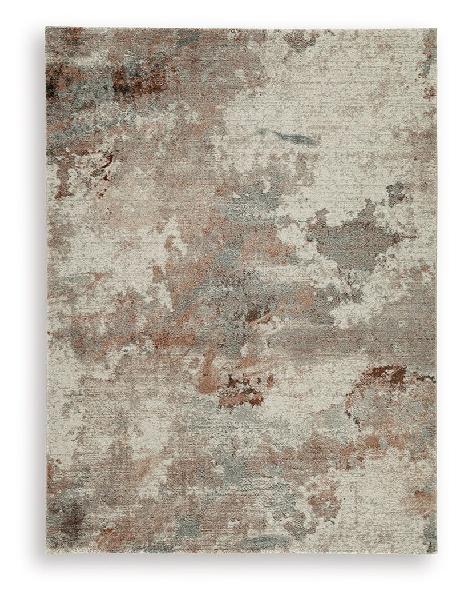 Image of Jadenburg - 5' x 8' Rug - Cream / Gray / Sienna