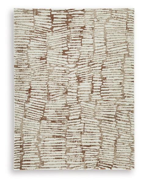 Image of Uduak - 5' x 8' Rug - Cream / Tan / Rust