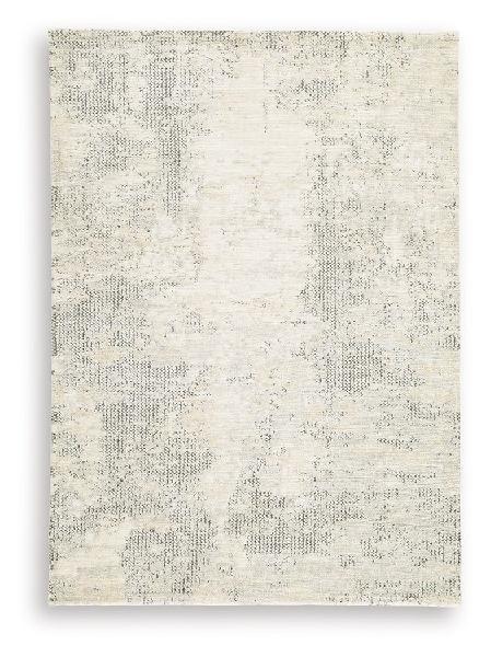 Image of Raif - 5' x 7' Rug - Gray / White / Cream