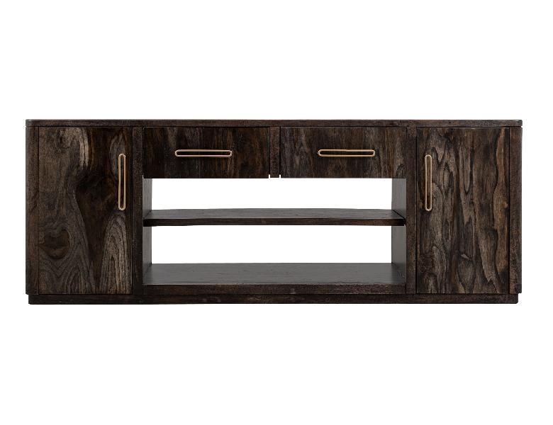 Image of Balam - TV Stand For Fire Place - Dark Brown