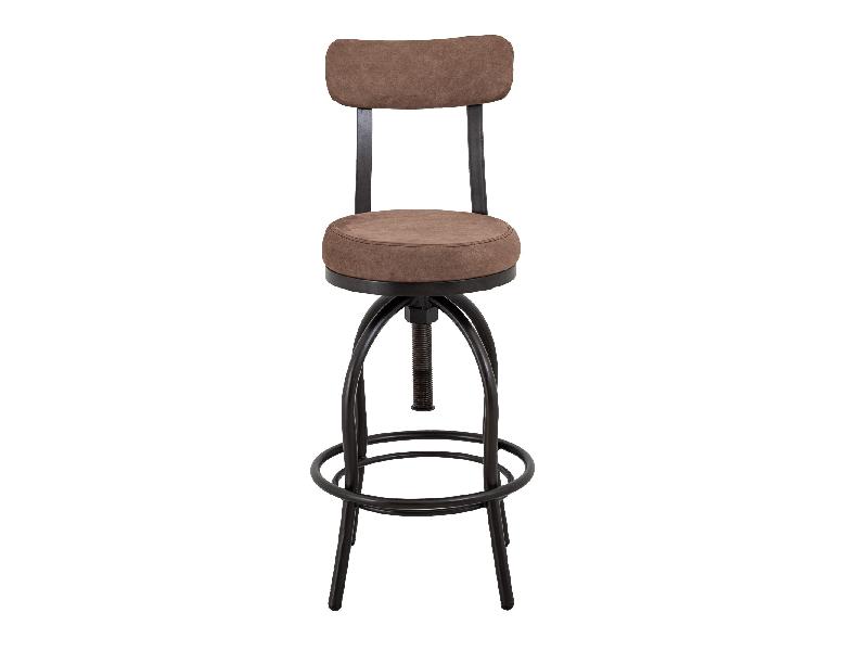 Image of Altea - Upholstered Barstool - Dark Brown / Light Brown