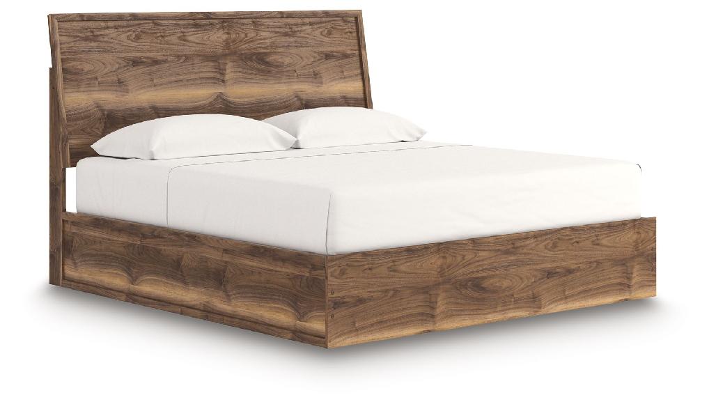 Image of Chirason - King Panel Bed - Brown