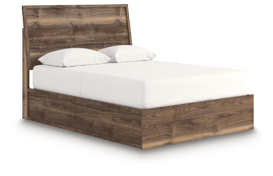 Image of Chirason - Queen Panel Bed - Brown