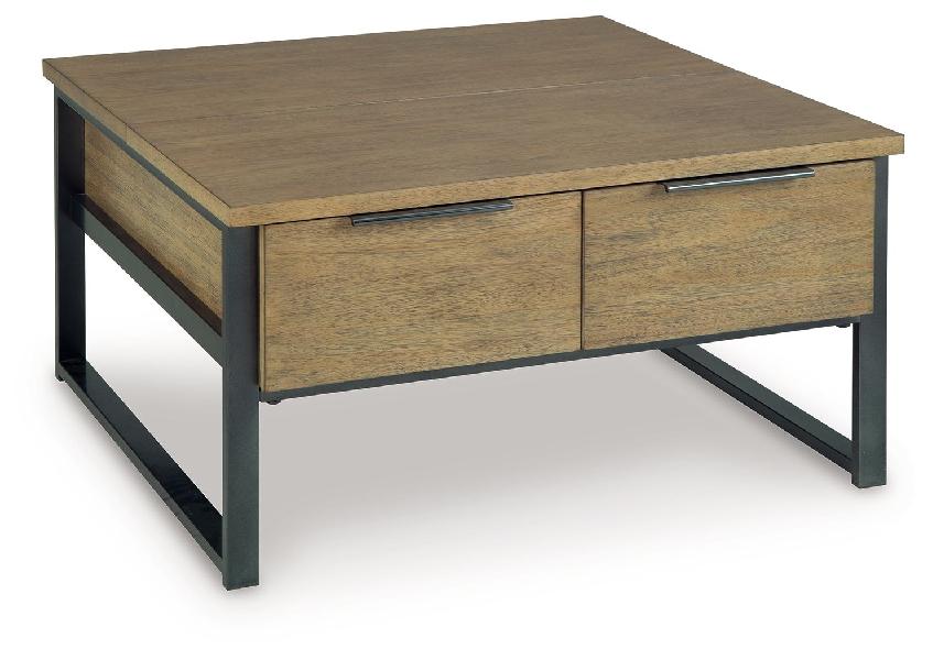 Image of Montia - Lift Top Cocktail Table - Light Brown