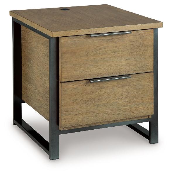 Image of Montia - Rectangular End Table - Light Brown