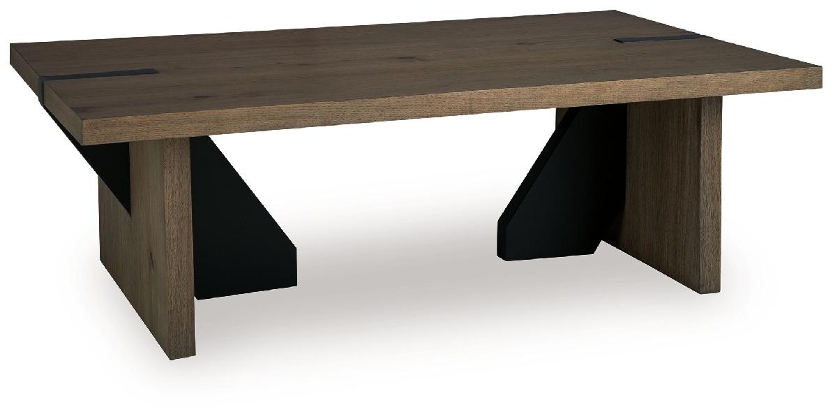 Image of Kandinew - Rectangular Cocktail Table - Light Brown