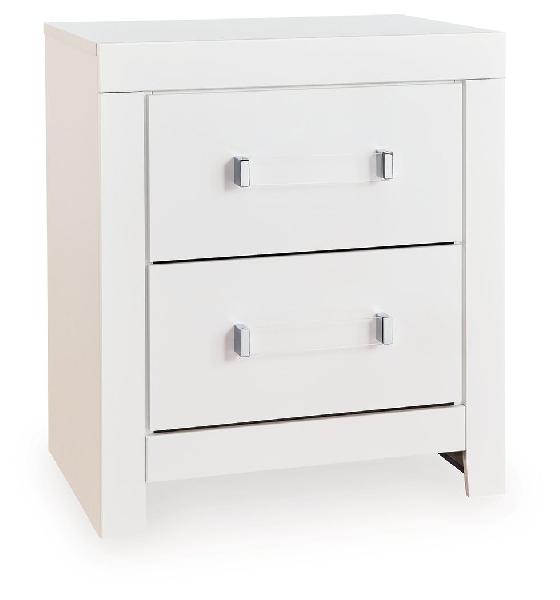 Image of Maeling - Two Drawer Night Stand - White