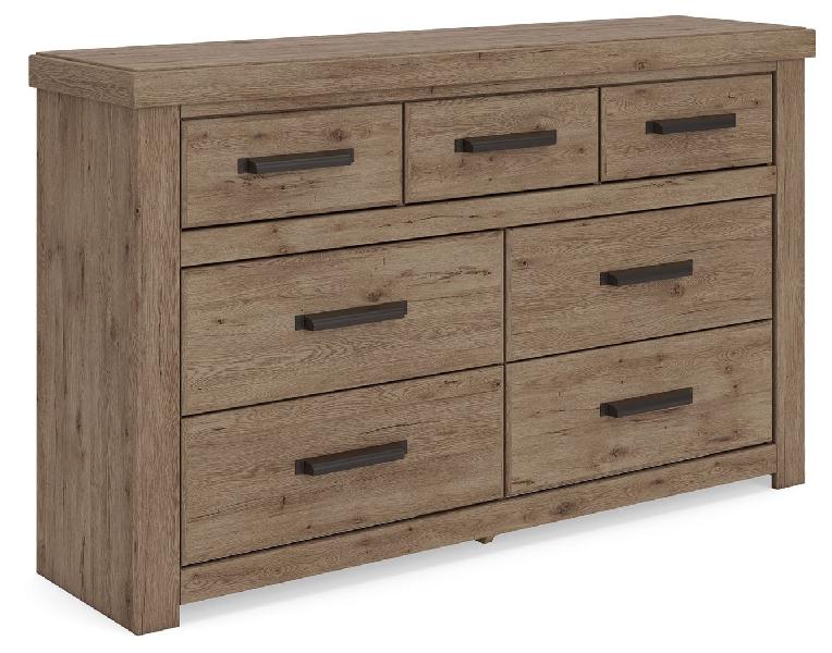 Image of Oliandon - Seven Drawer Dresser - Light Brown