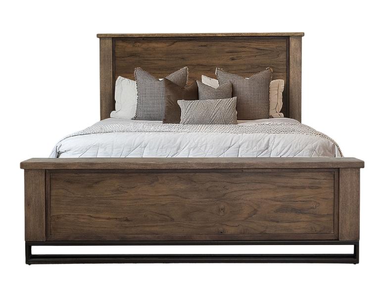 Image of Natural Teca - King Bed - Dark Brown