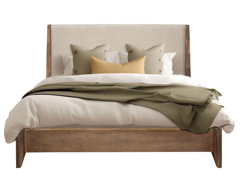 Image of Parota Nova - Queen Platform Bed - Brown Cappuccino