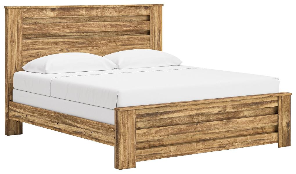 Image of Maystonna - King Panel Bed - Brown