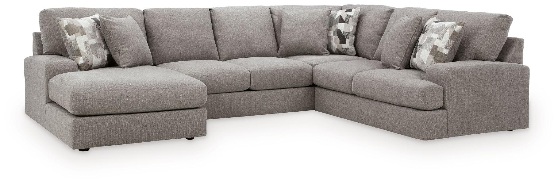 Image of Lindon - 3-Piece Sectional With LAF Corner Chaise - Smoke