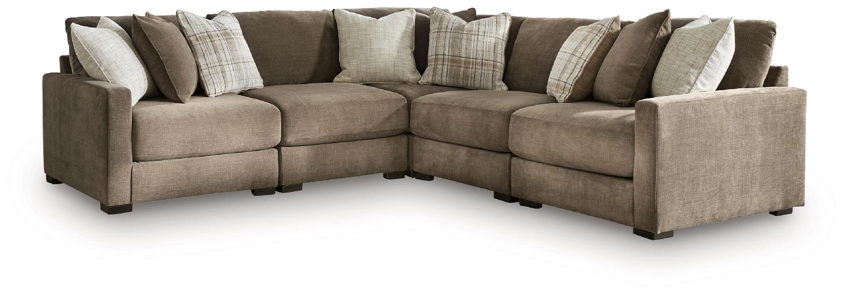 Image of Camellia-Court - 5-Piece Sectional - Coffee
