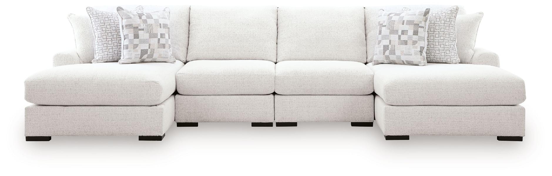 Image of Misty-Lakes - 4-Piece Double Chaise Sectional - Chalk