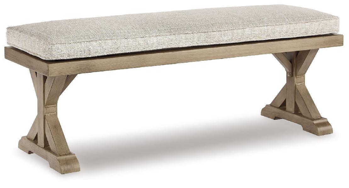 Image of Beachcroft - Bench with Cushion - Beige