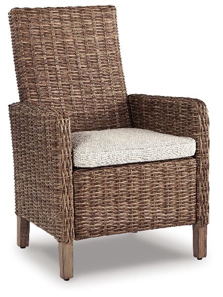 Image of Beachcroft - Arm Chair With Cushion (Set of 2) - Beige