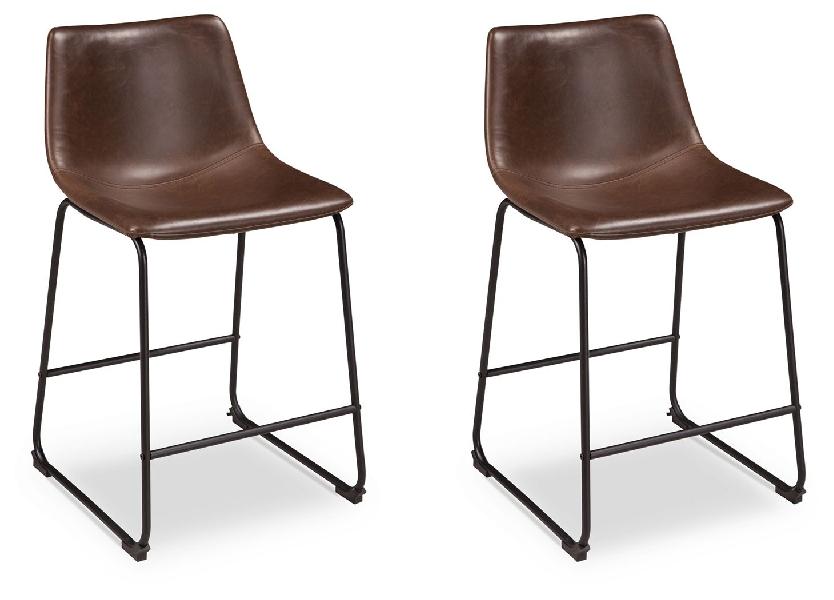 Image of Centiar - Upholstered Barstool (Set of 2) - Brown