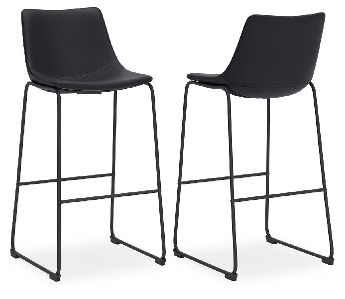 Image of Centiar - Tall UPH Barstool (Set of 2) - Black