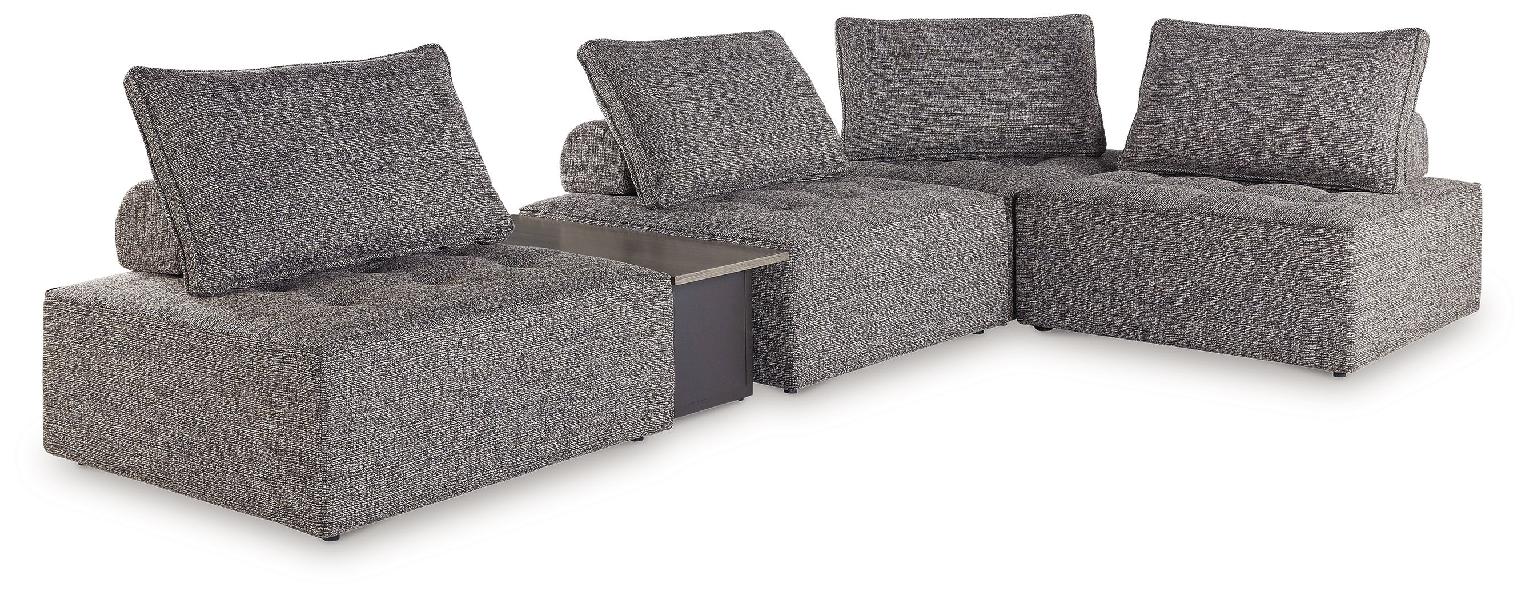 Image of Bree Zee - 5-Piece Outdoor Sectional - Brown