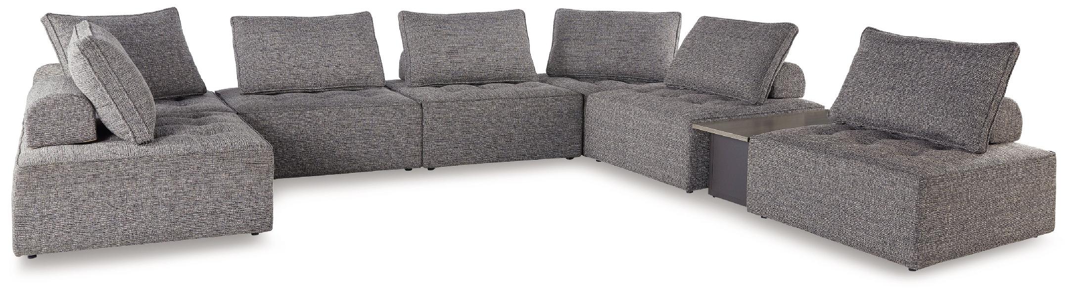 Image of Bree Zee - 8-Piece Outdoor Sectional - Brown