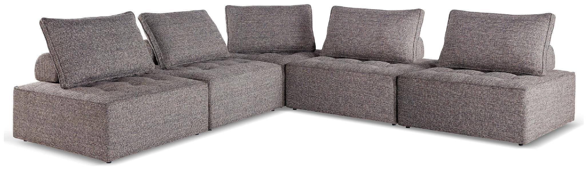 Image of Bree Zee - 5-Piece Outdoor Modular Seating - Brown