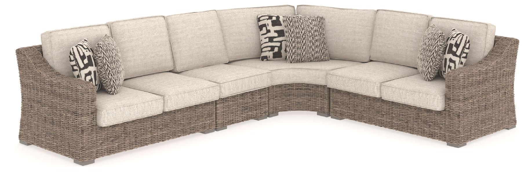 Image of Beachcroft - 4 Pc. - Sectional Lounge - Beige