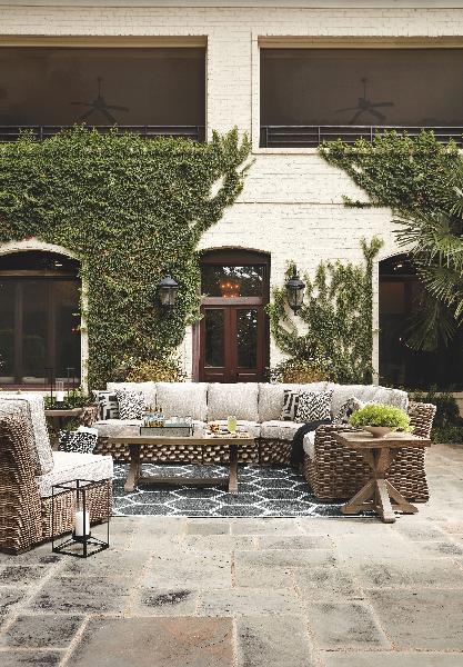 Image of Beachcroft - 8 Pc. - Sectional Lounge Set - Beige