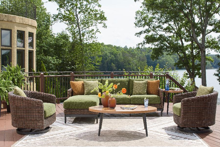 Image of Horizon Hall - 6 Pc. - Lounge Set With Sofa - Brown / Green