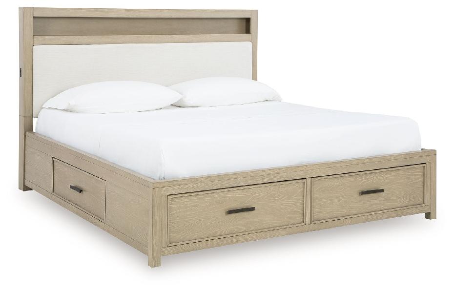 Image of Calmoro - King Bookcase Bed - Gray