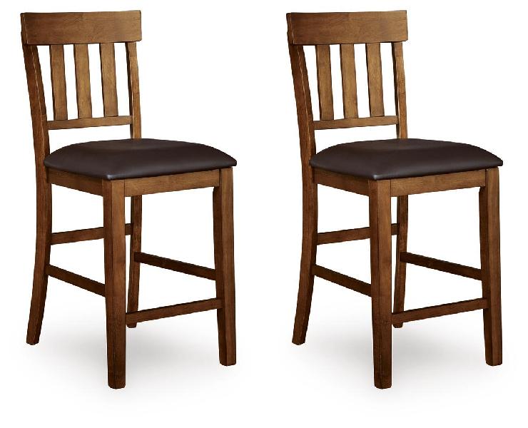 Image of Ralene - Upholstered Barstool (Set of 2) - Medium Brown