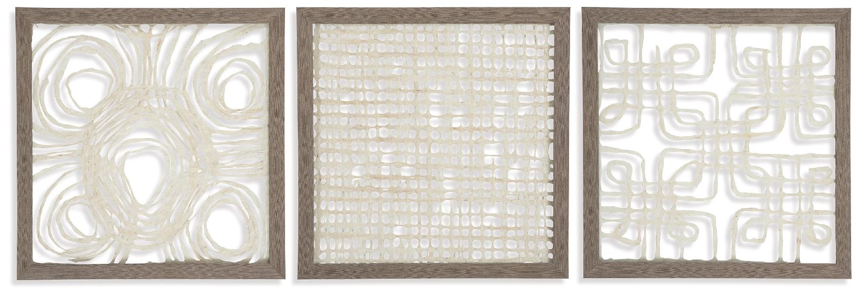 Image of Odella - Wall Decor Set (Set of 3) - Cream / Taupe