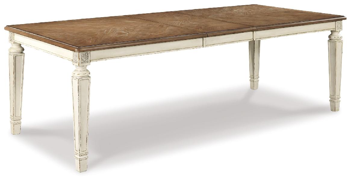 Image of Realyn - Rectangular Dining Room Extension Table - Chipped White