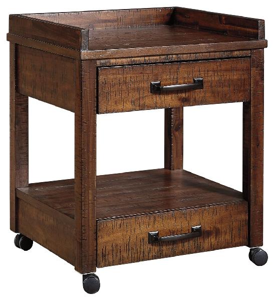 Baldridge - Printer Stand - Rustic Brown