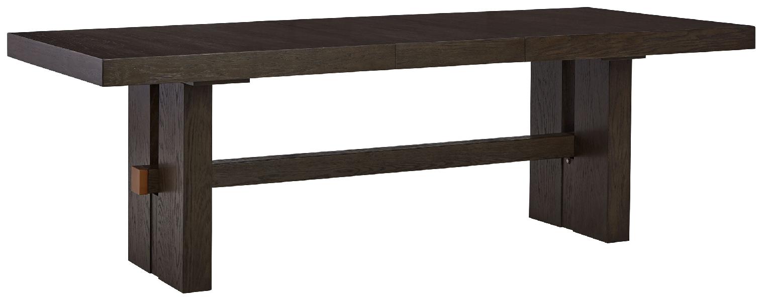 Image of Burkhaus - Rectangular Dining Room Extension Table - Dark Brown
